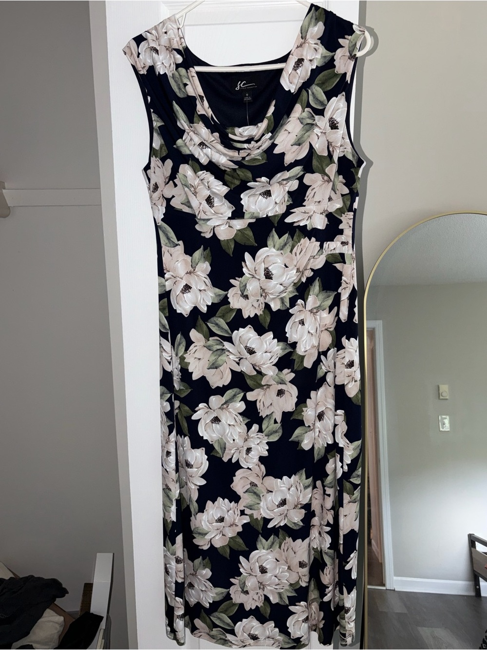 Navy Floral Dress